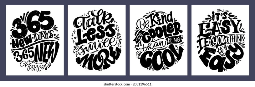 Mega set. Funny hand drawn lettering quote about lifestyle. Cool phrase for t shirt print and poster design. Inspirational kids slogan. Greeting card template. Vector