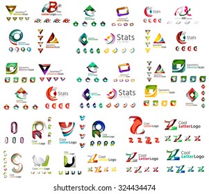 Mega Set Geomeric Company Logos Corporate Stock Vector (Royalty Free ...