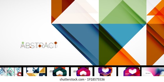 Mega juego de banners geométricos