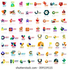 Mega conjunto de logos abstractos geométricos