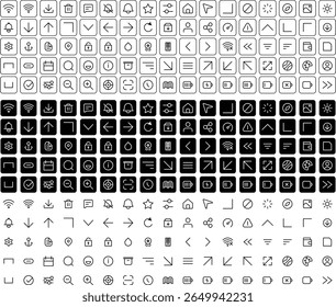 Mega set of icons in trendy line style. Business, ecommerce, finance, accounting. Big set Icons collection. Vector illustration