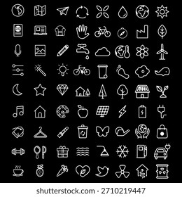 Mega conjunto de iconos en estilo de línea de moda. Negocios, comercio electrónico, finanzas, contabilidad. Gran conjunto de iconos de colección. Ilustración vectorial