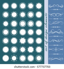 Mega set of napkins and divide. Vector illustration.