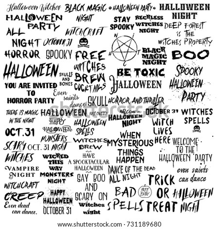 Mega Set Of Over 50 Halloween Quotes For Posters About Halloween Party And Scary Phrases For Mega Set Of Over 50 Halloween Quotes For Posters About Halloween Party And Scary Phrases For