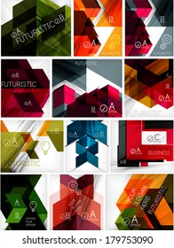 Mega set of paper geometric backgrounds. For business background | numbered banners | business lines | graphic website