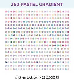 mega set of Pastel gradient color for apps, ui, ux, web design,banner, etc. Rounded trendy gradient set. pastel linear gradient color pack circles collection
