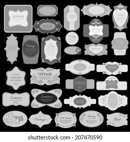 Mega set of retro vintage ribbons and label