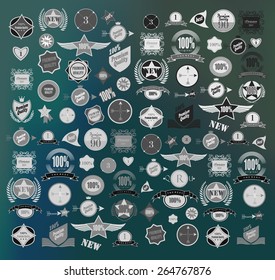 Mega set of retro vintage ribbons and label