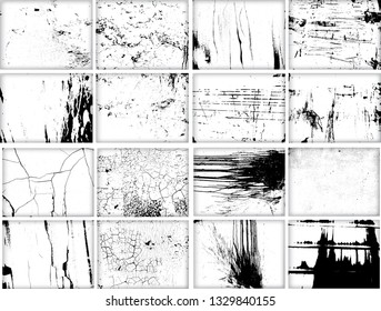 Mega set of Scratch Grunge Urban Backgrounds .Large collection of Vector Textures.Dust Overlay Distress Grain ,Simply Place illustration over any Object to Create grungy Effect .abstract,splattered 