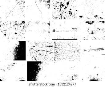 Mega set of Scratch Grunge Urban Backgrounds .Large collection of Vector Textures.Dust Overlay Distress Grain ,Simply Place illustration over any Object to Create grungy Effect .abstract,splattered 
