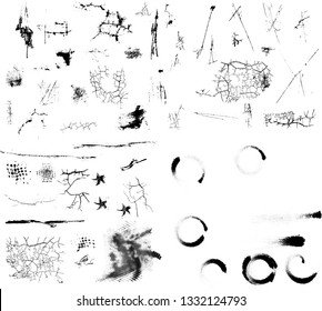 Mega set of Scratch Grunge Urban Elements .Large collection of Vector Textures.Dust Overlay Distress Grain ,Simply Place illustration over any Object to Create grungy Effect .abstract,splattered 