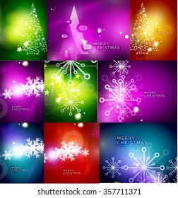 Mega set of shiny Christmas cards