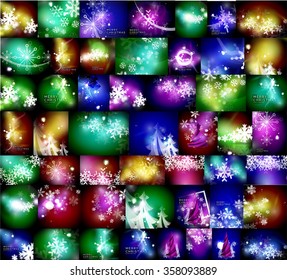 Mega juego de brillantes tarjetas de Navidad