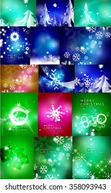 Mega set of shiny Christmas cards