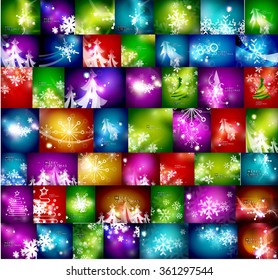 Mega set of shiny Christmas cards