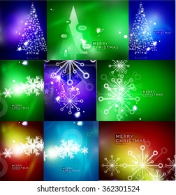 Mega juego de brillantes tarjetas de Navidad