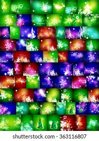 Mega set of shiny Christmas cards