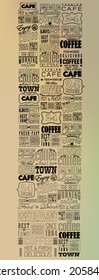Mega set of thin line Vintage Retro Coffee  Labels and typography. Coffee decoration collection