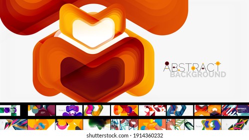 Mega-Set von trendigen geometrischen Designs