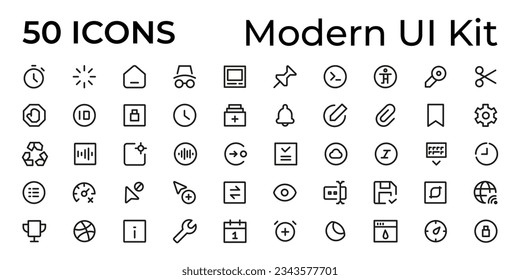 Mega set of ui ux icons, user interface icon set collection