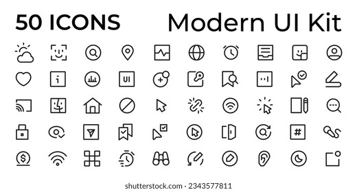 Mega set of ui ux icons, user interface icon set collection