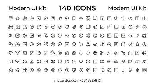 Mega set of ui ux icons, user interface icon set collection