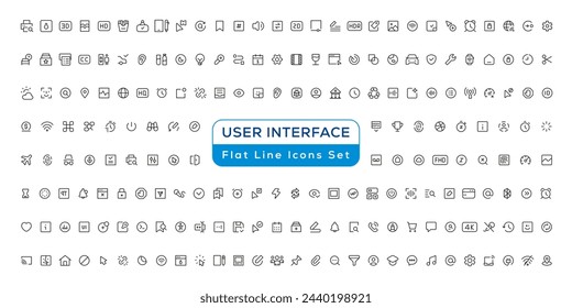 Mega set of ui ux icons, user interface icon set collection
