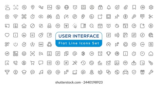 Mega set of ui ux icons, user interface icon set collection