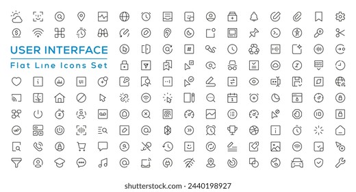 Mega set of ui ux icons, user interface icon set collection