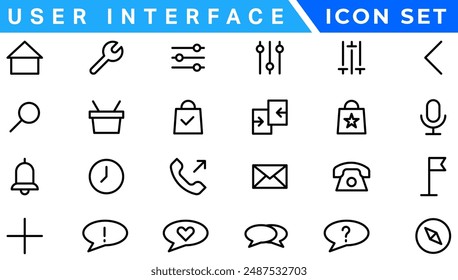 Mega set of ui ux icons, user interface icon set collection