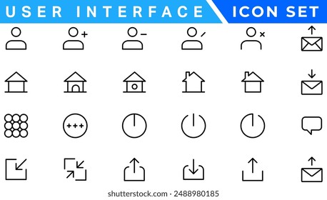 Mega set of ui ux icons, user interface icon set collection