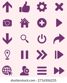 Mega conjunto de iconos de UI UX diseñados para proyectos modernos de interfaz de usuario y experiencia de usuario.