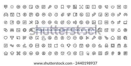 Mega set of ui ux icons, user interface icon set collection