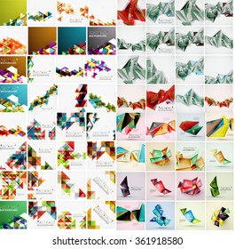 Mega set of various style geometrical templates