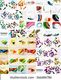 Mega set of various style geometrical templates