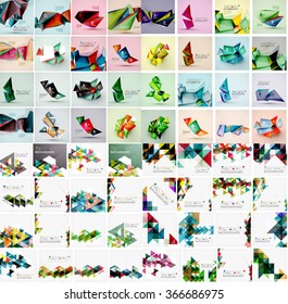 Mega set of various style geometrical templates