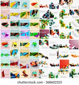 Mega set of various style geometrical templates