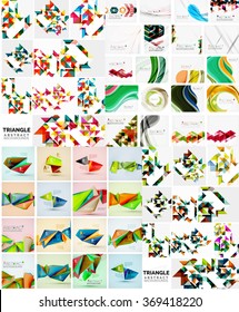 Mega set of various style geometrical templates