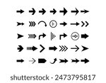 Mega set of vector arrows. Arrow icons set.  Set different arrows or web design. Arrow flat style isolated on white background.