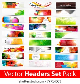 Mega set of vector Headers