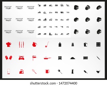 Mega set of vector icons of different subjects.