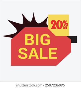 mega shopping offer 20 percent discount promotion banner