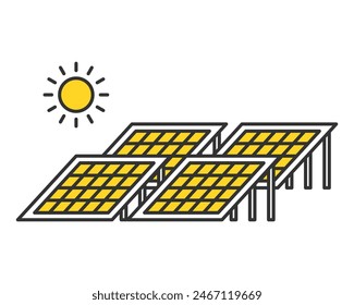 Mega solar. Solar power generation facility.