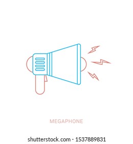 Mega speaker vector icon illustration sign