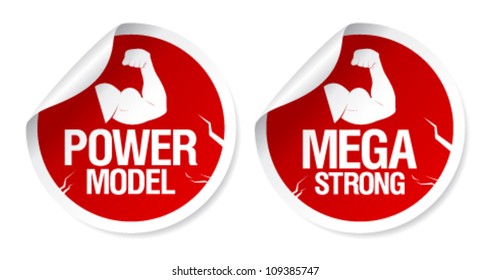 Mega starke, Power Model Aufkleber Set.