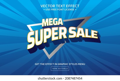 Mega Super Sale Editable Text Effect