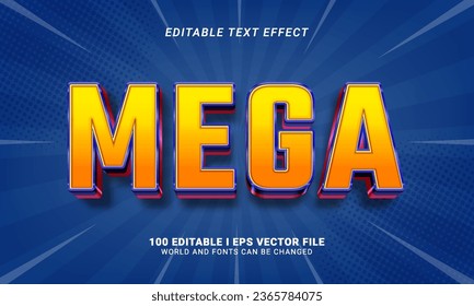 mega text effect graphic style