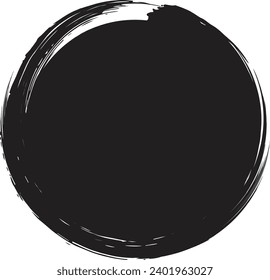 Mega vector set of grunge circle brush, vector illustration