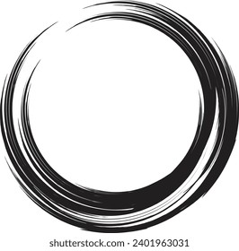 Mega vector set of grunge circle brush, vector illustration