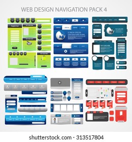 Mega web design navigation pack set 1
vector